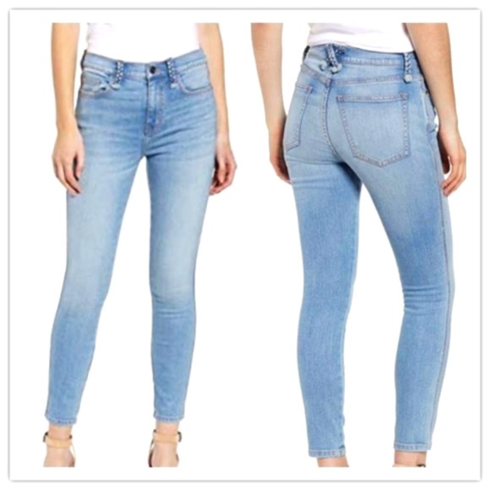 NWT: Current/Elliott Braided Caballo High Waist Stiletto Jeans